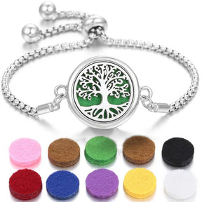 Bracelete Aromatizado prata 925 + 10 Pads aromatizador